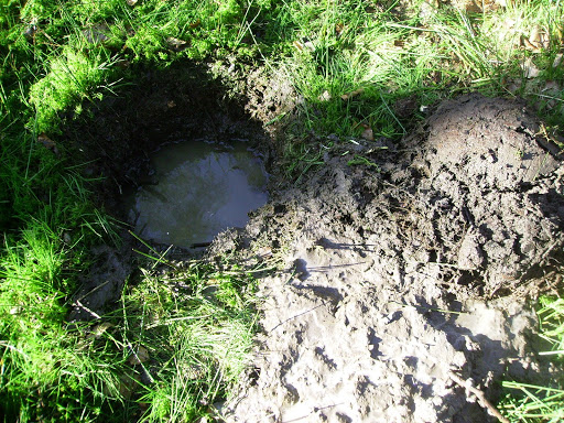 drinkable groundwater in hole